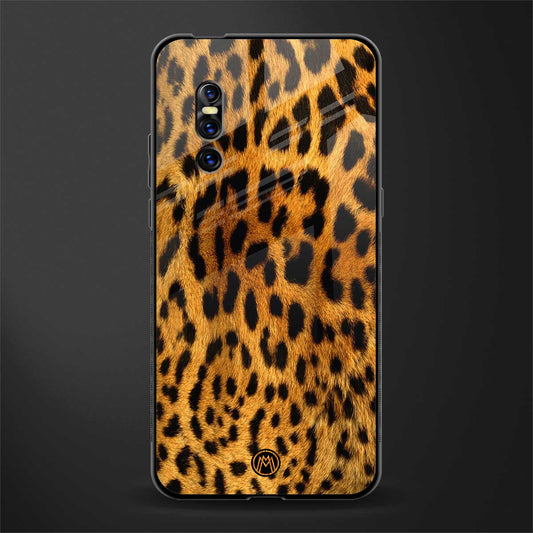leopard fur glass case for vivo v15 pro image