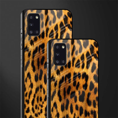 leopard fur glass case for samsung galaxy a31 image-2