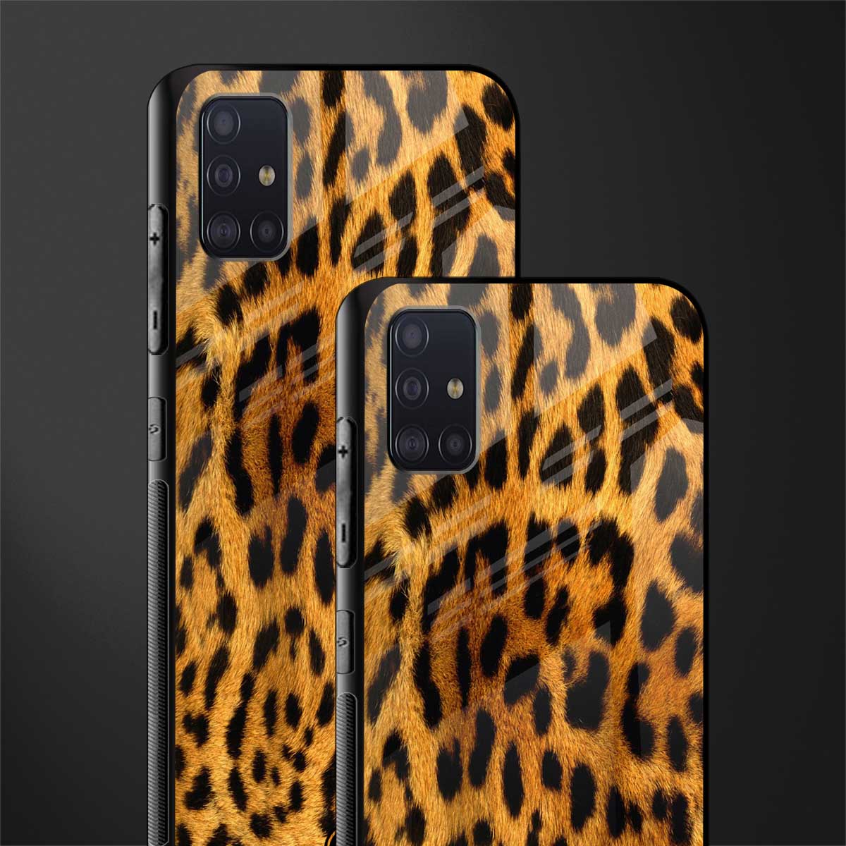 leopard fur glass case for samsung galaxy a71 image-2