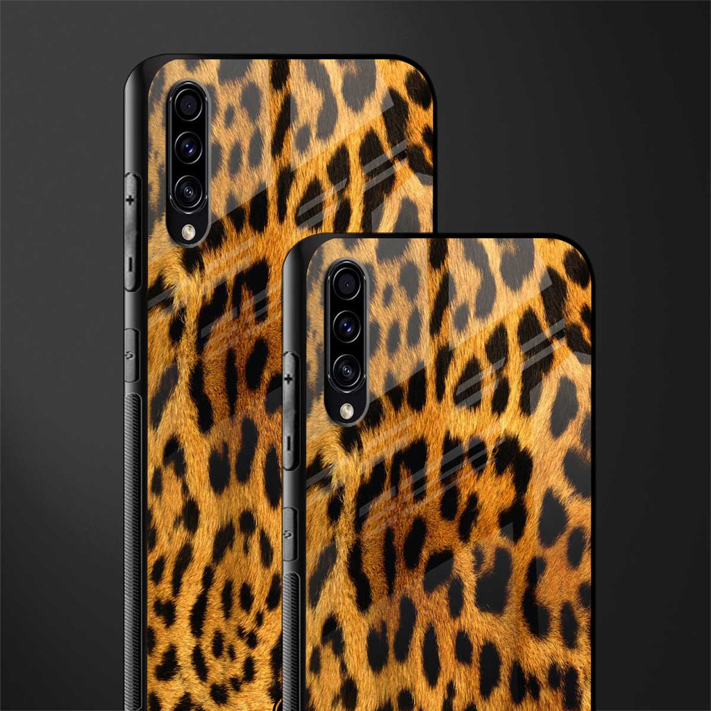 leopard fur glass case for samsung galaxy a30s image-2