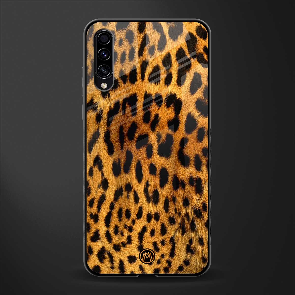 leopard fur glass case for samsung galaxy a50 image