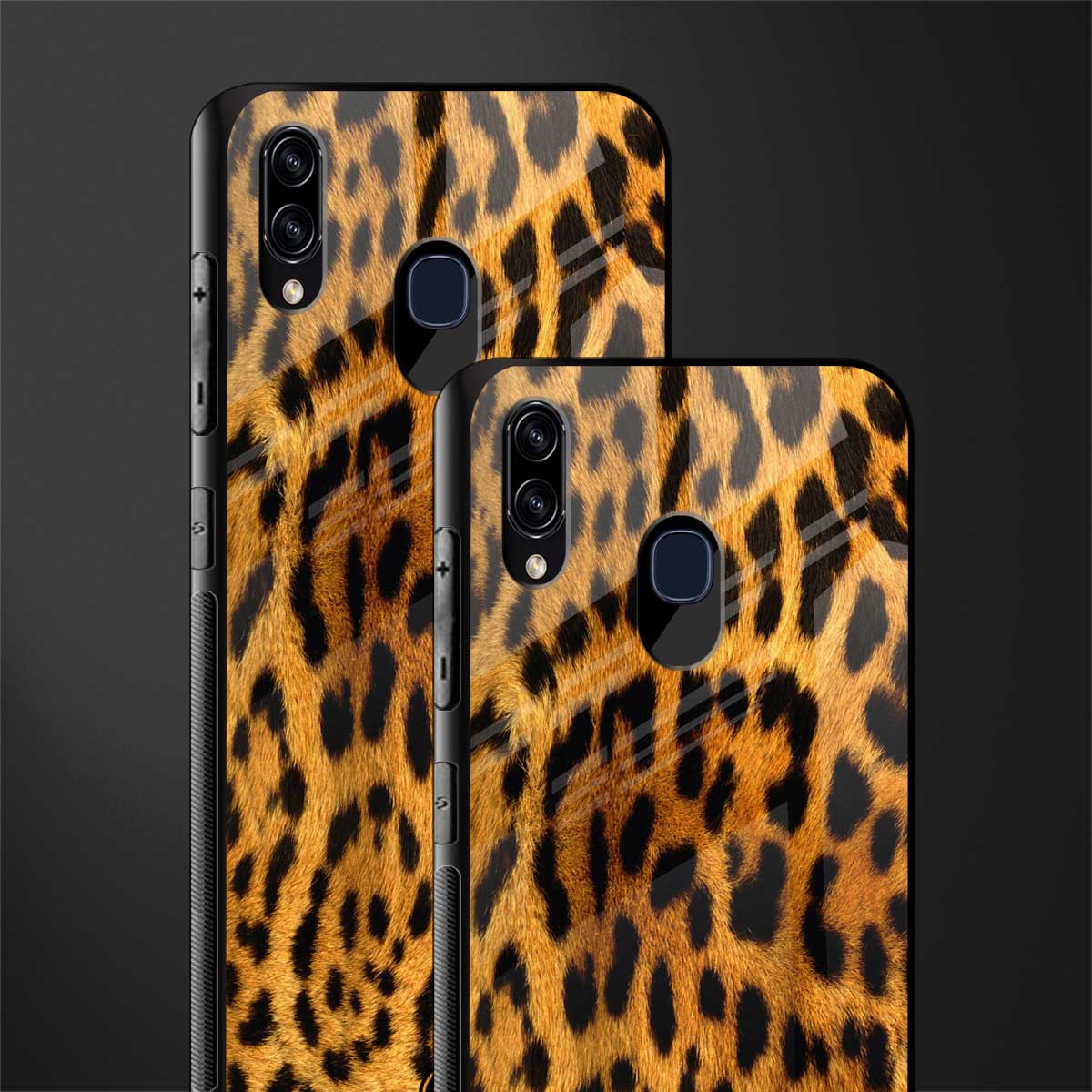 leopard fur glass case for samsung galaxy a20 image-2