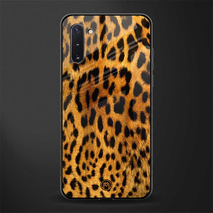 leopard fur glass case for samsung galaxy note 10 image