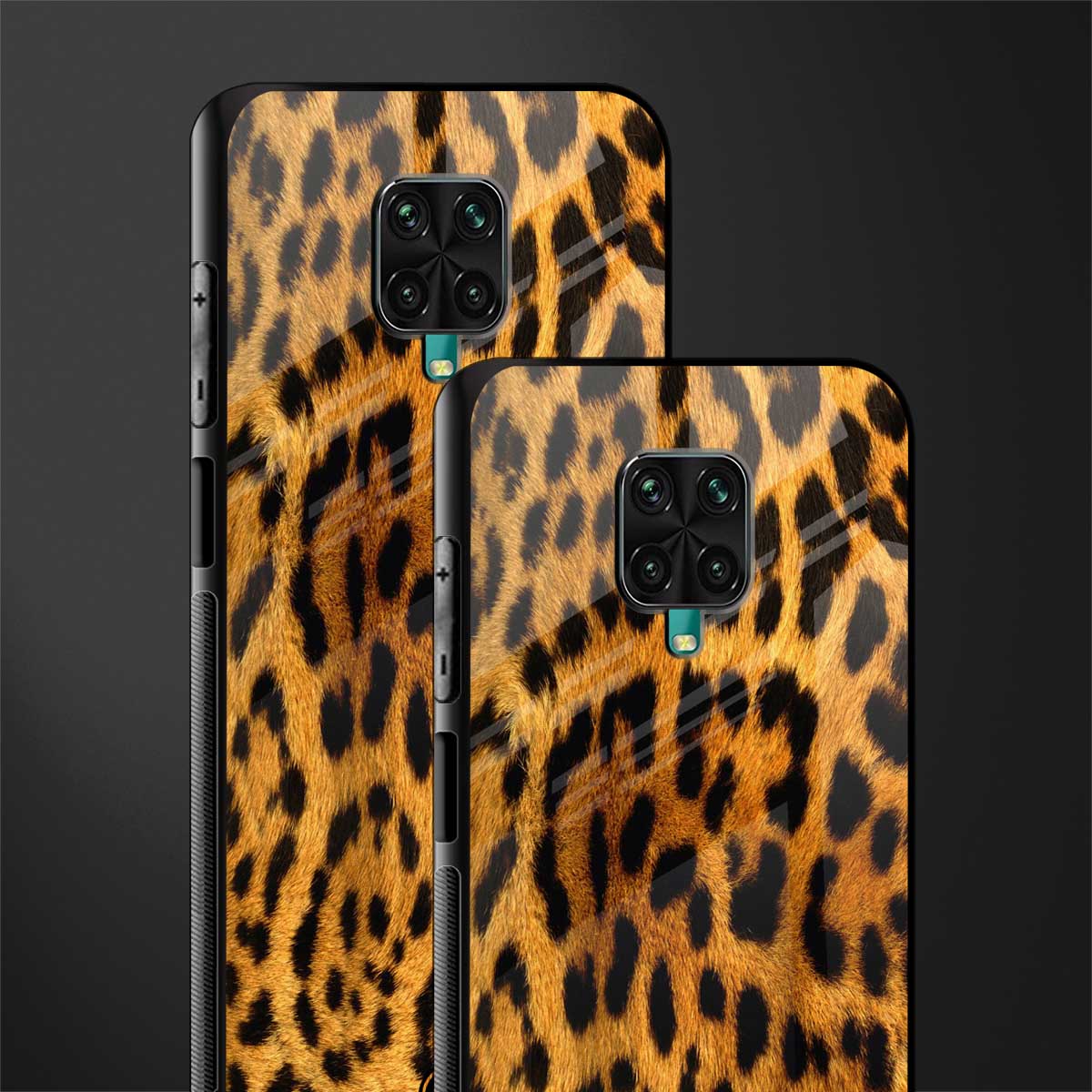 leopard fur glass case for poco m2 pro image-2