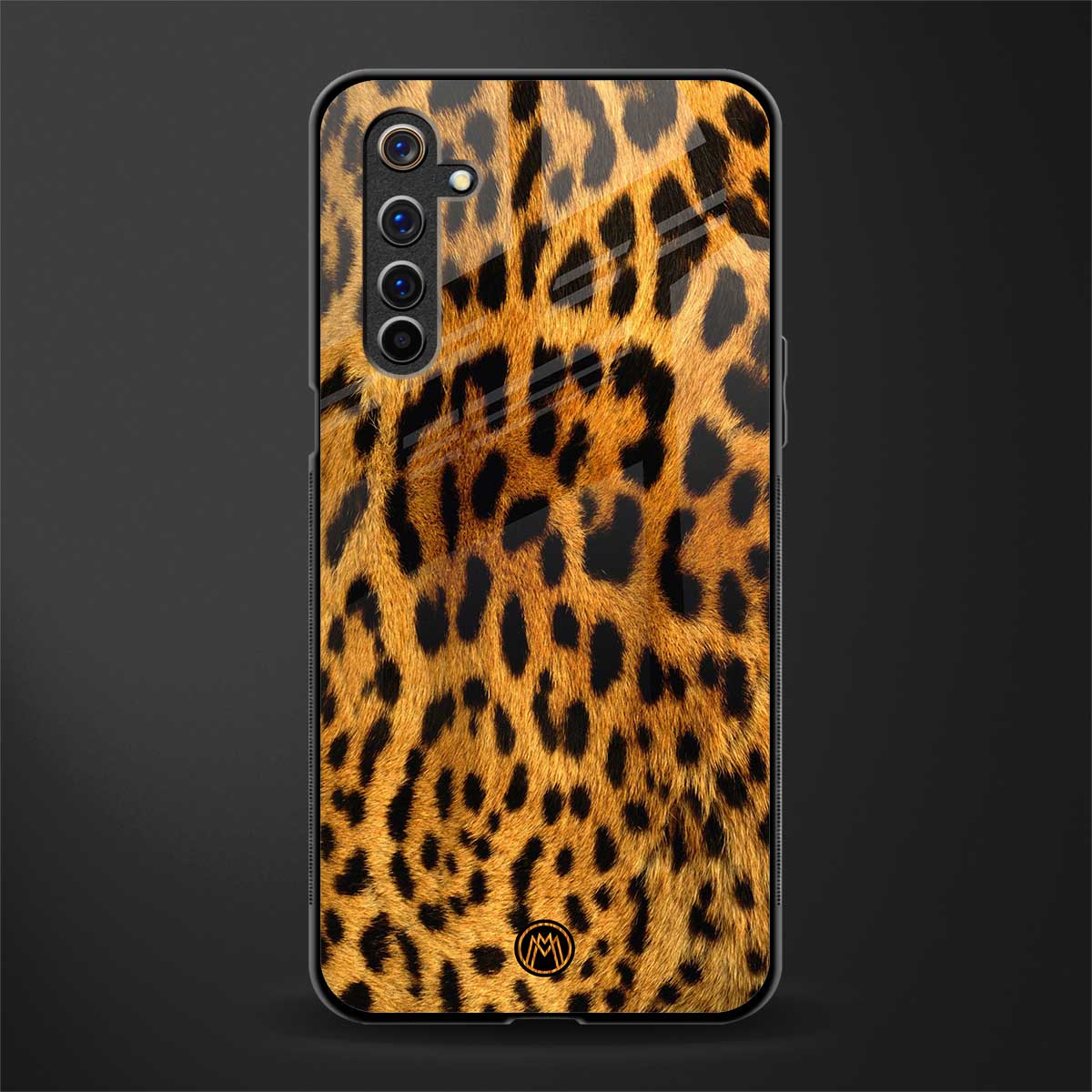 leopard fur glass case for realme 6 image