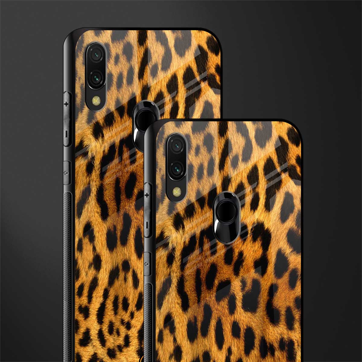 leopard fur glass case for redmi note 7 image-2