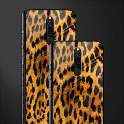 leopard fur glass case for redmi 8 image-2