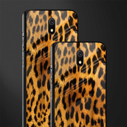 leopard fur glass case for redmi 8a image-2