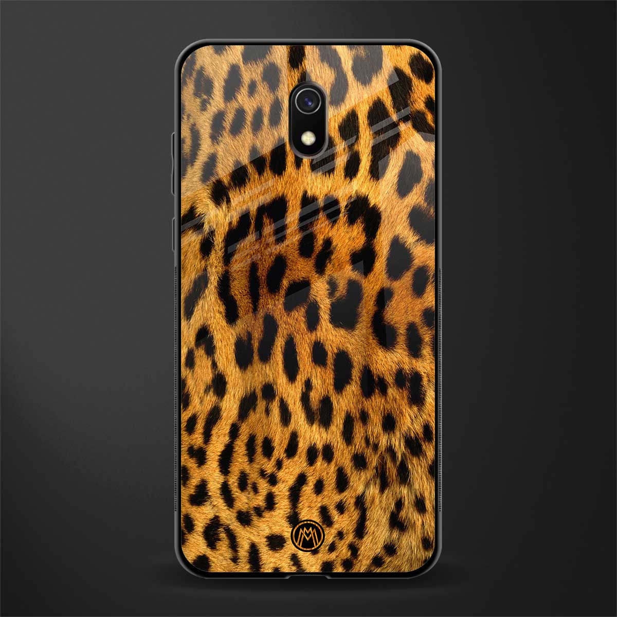 leopard fur glass case for redmi 8a image