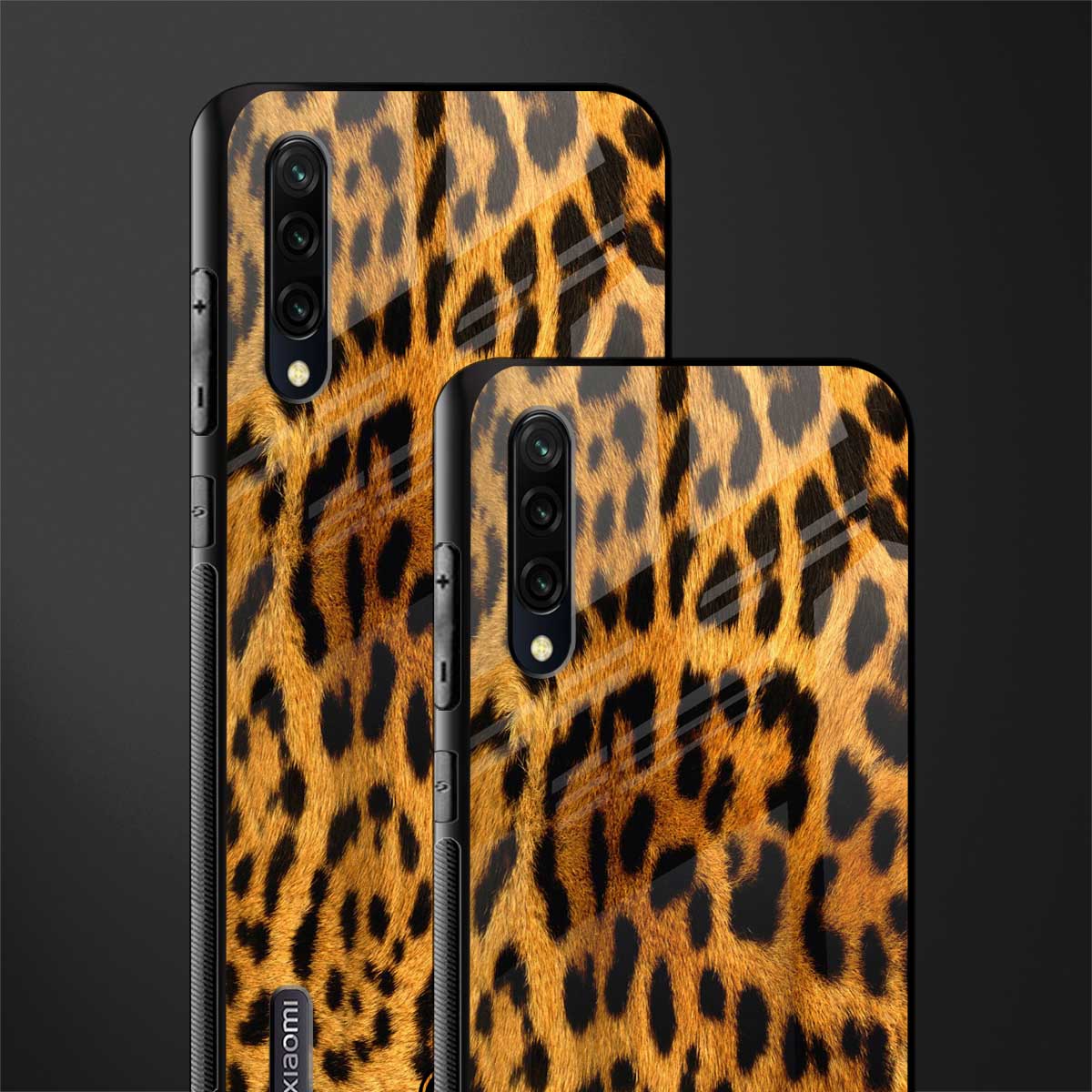 leopard fur glass case for mi a3 redmi a3 image-2