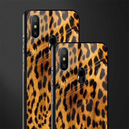 leopard fur glass case for redmi 6 pro image-2