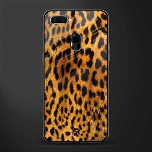leopard fur glass case for oppo a12 image