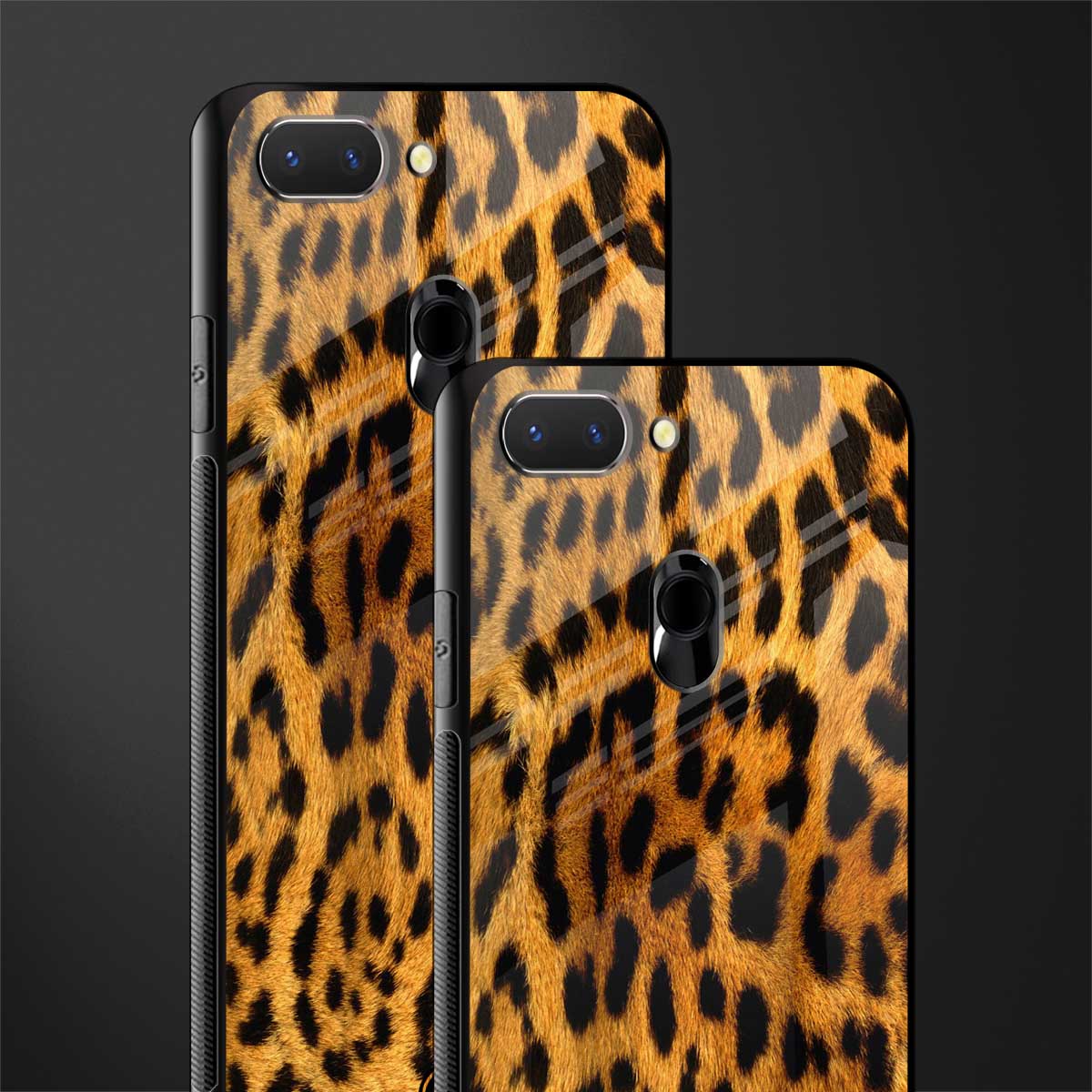 leopard fur glass case for oppo a5 image-2