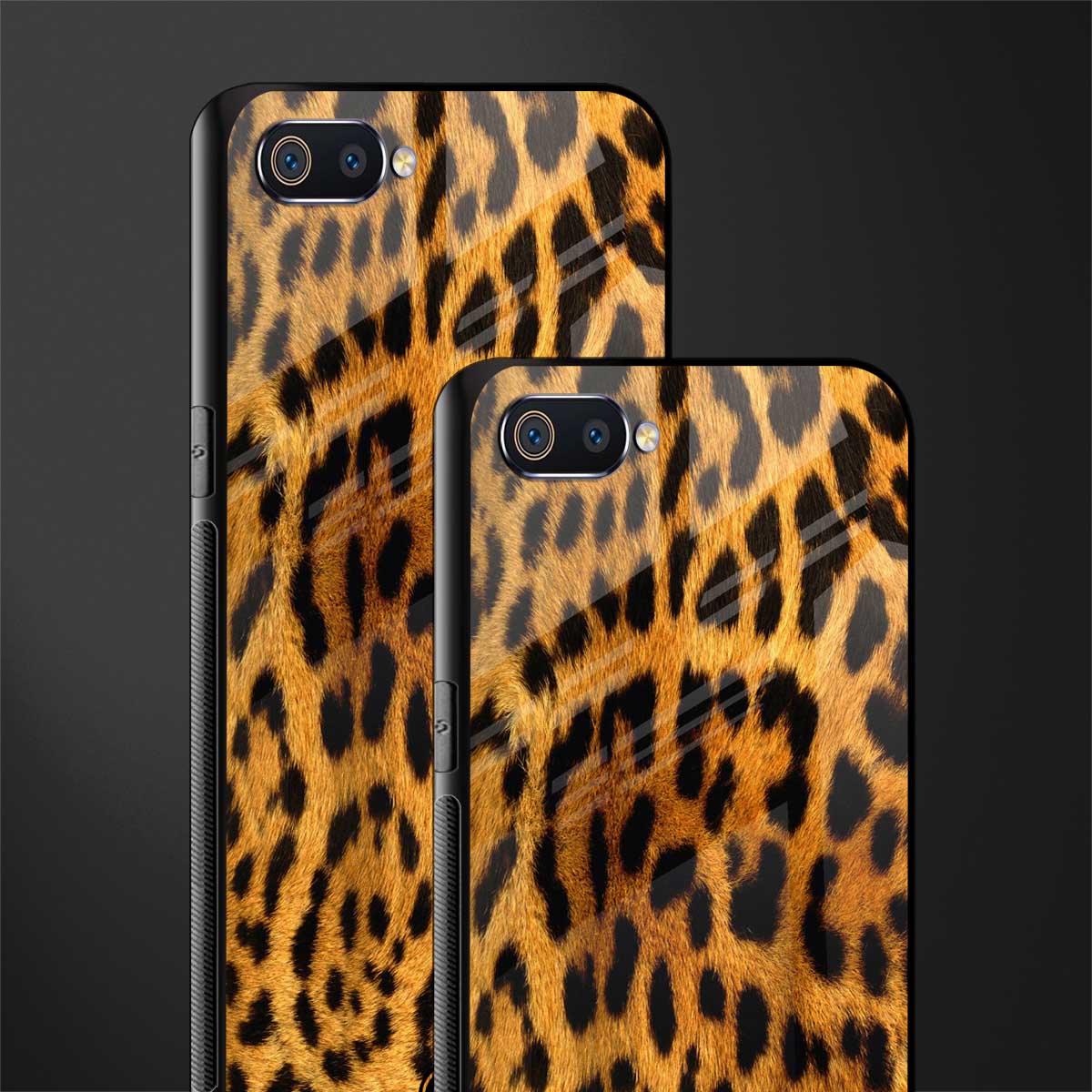 leopard fur glass case for realme c2 image-2