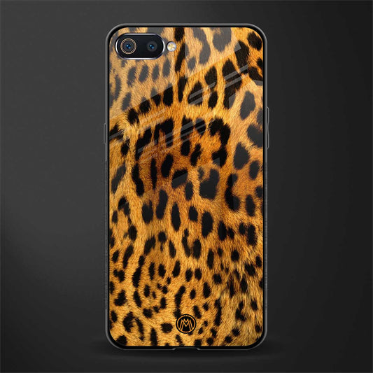 leopard fur glass case for oppo a1k image