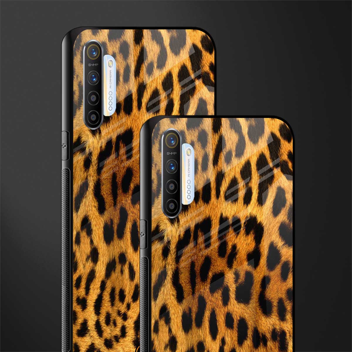 leopard fur glass case for realme xt image-2