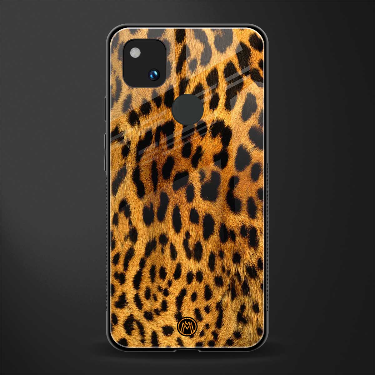 leopard fur back phone cover | glass case for google pixel 4a 4g