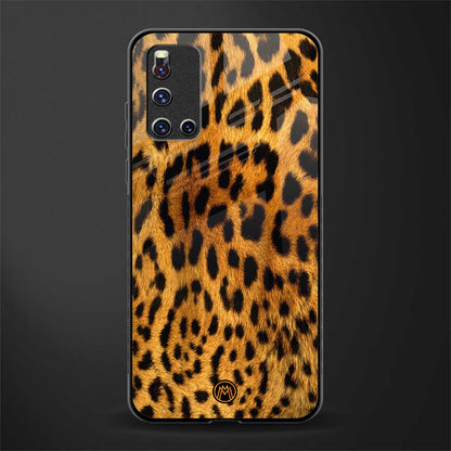 leopard fur glass case for vivo v19 image