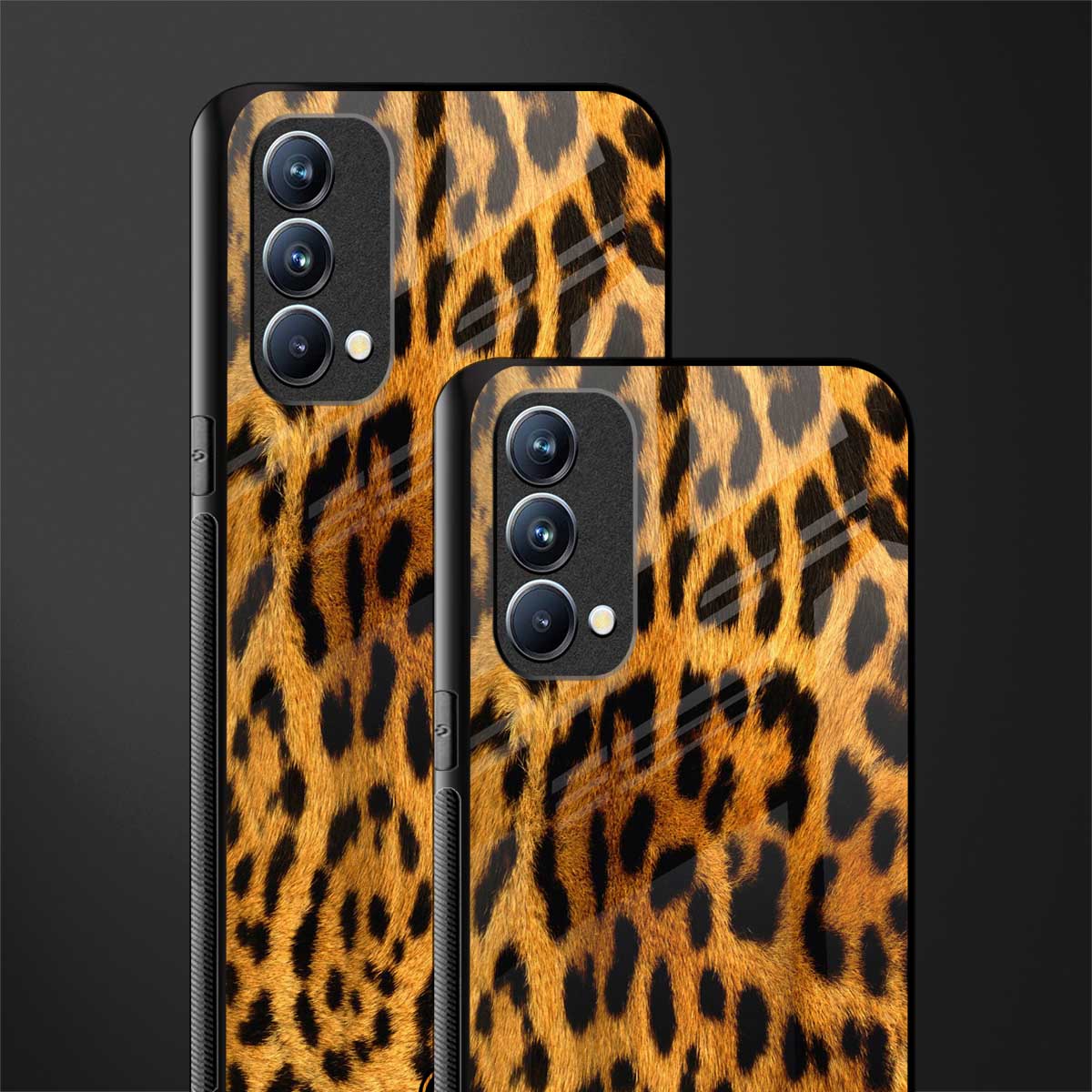 leopard fur glass case for oppo f19s image-2
