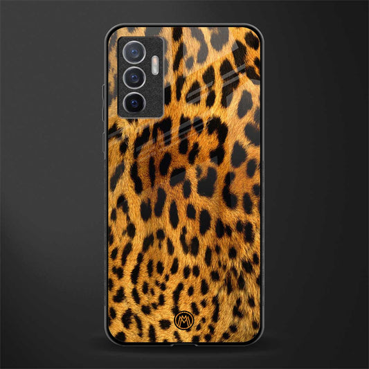 leopard fur glass case for vivo v23e image