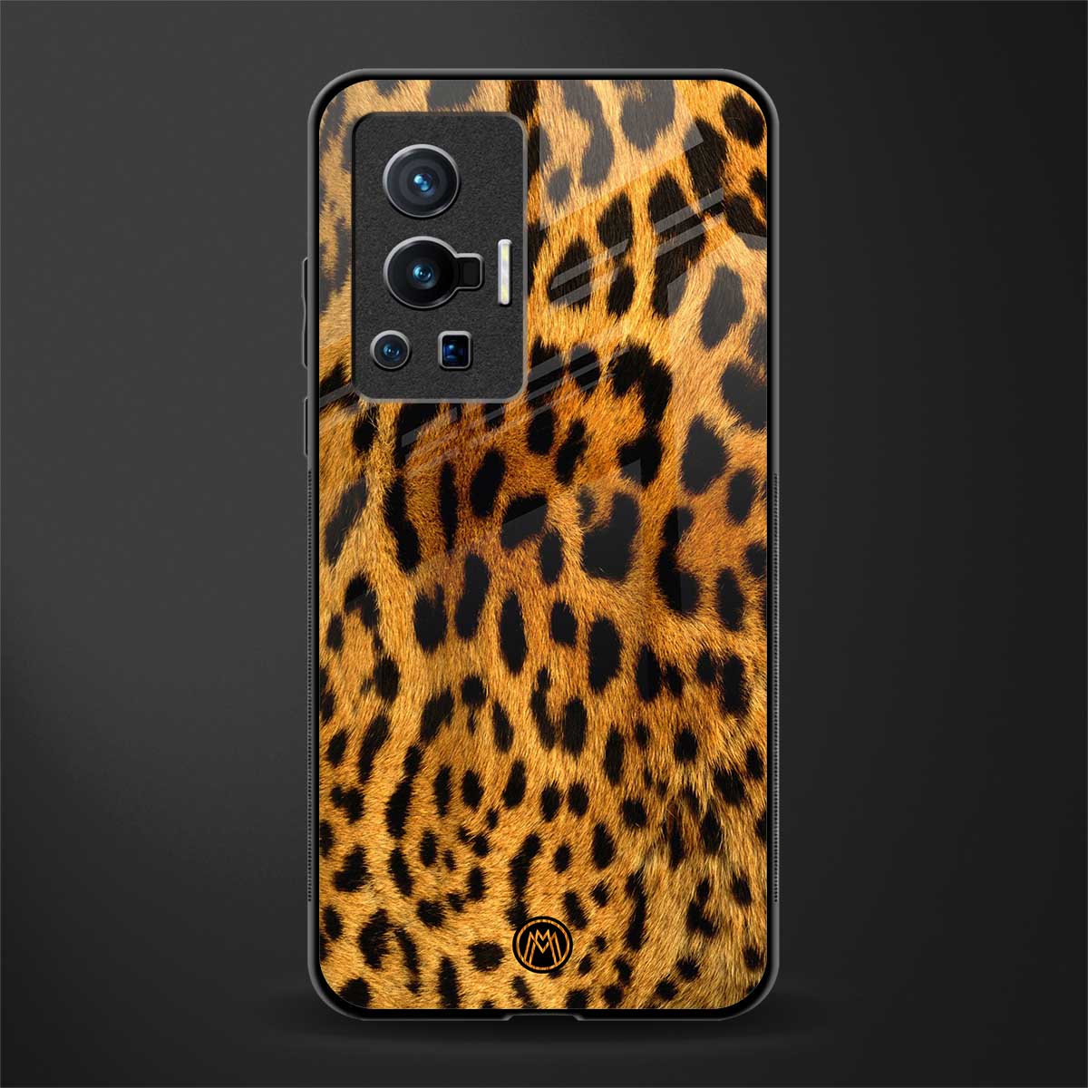 leopard fur glass case for vivo x70 pro image