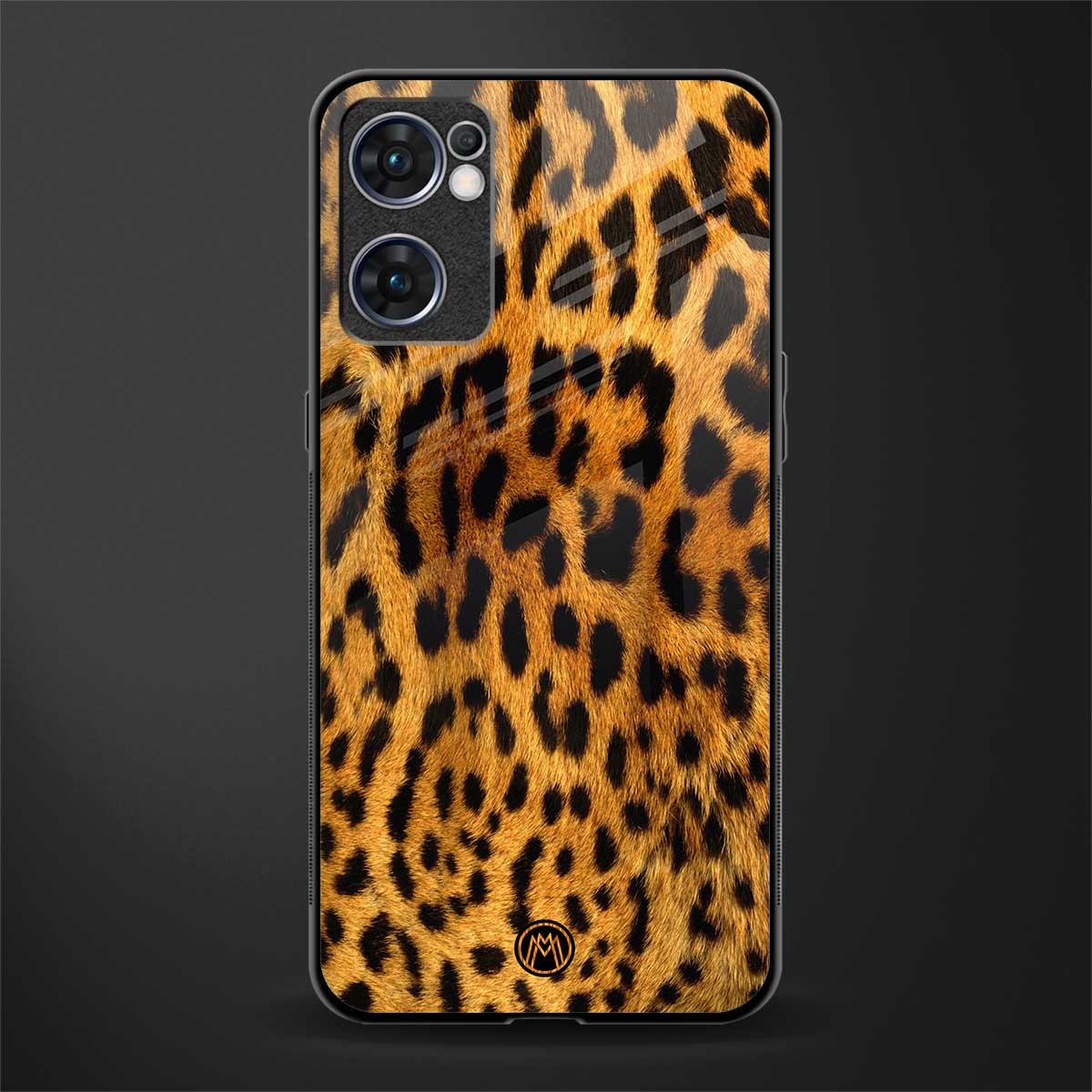 leopard fur glass case for oppo reno7 5g image