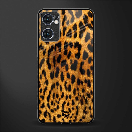 leopard fur glass case for oppo reno7 5g image