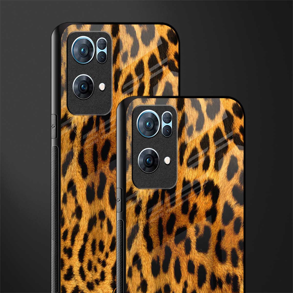 leopard fur glass case for oppo reno7 pro 5g image-2