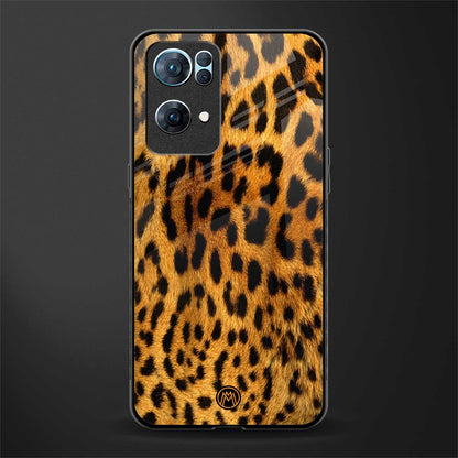 leopard fur glass case for oppo reno7 pro 5g image