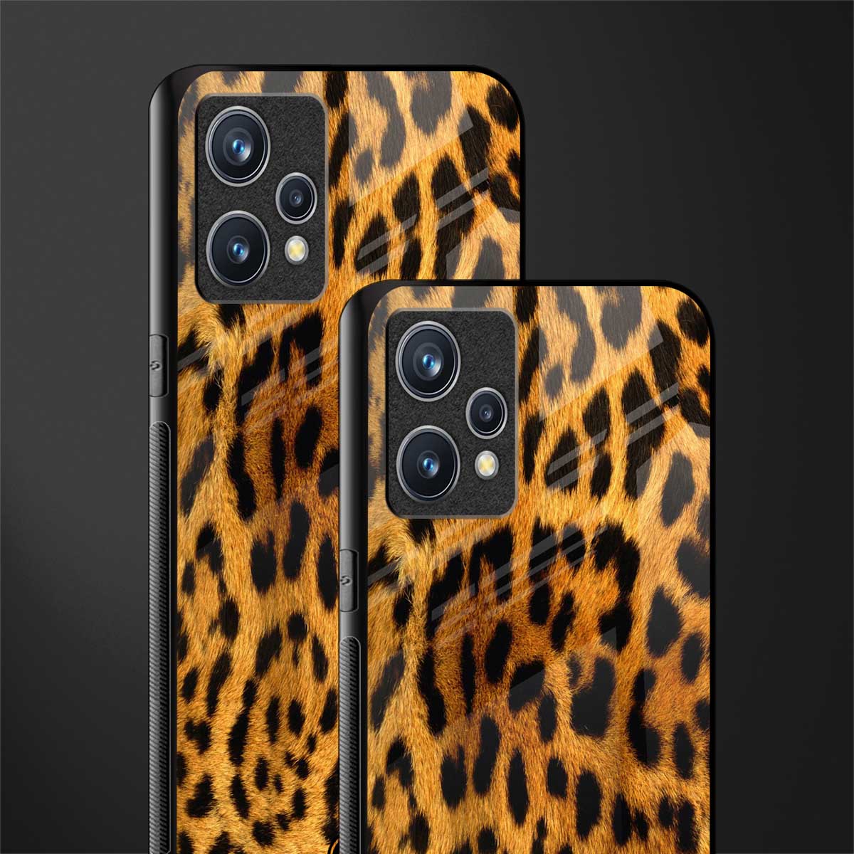 leopard fur glass case for realme 9 4g image-2