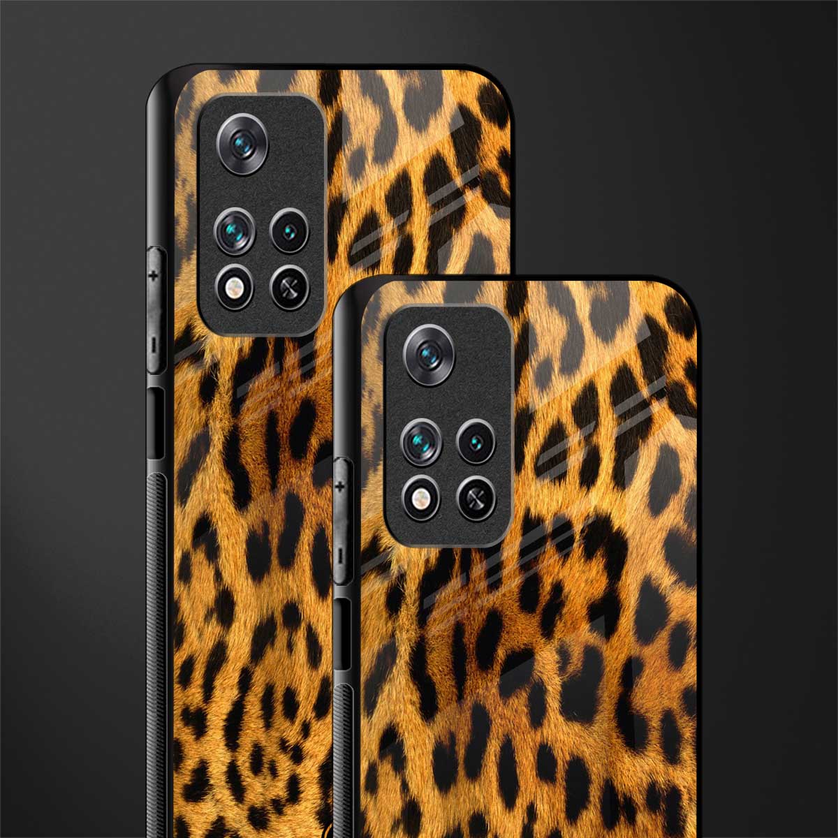 leopard fur glass case for poco m4 pro 5g image-2