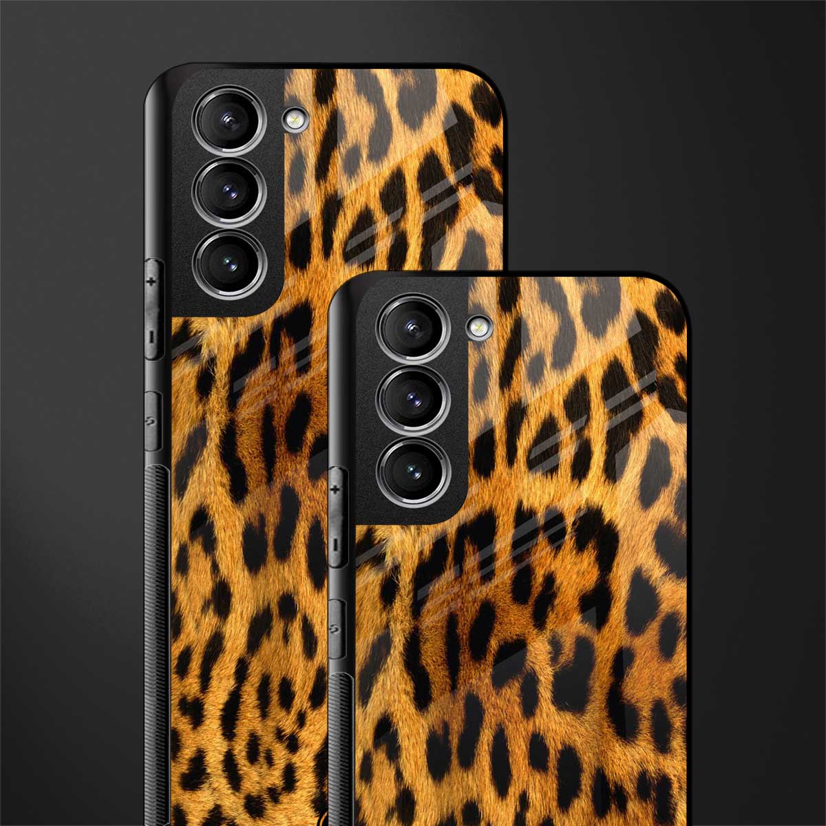 leopard fur glass case for samsung galaxy s22 5g image-2