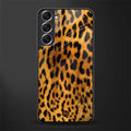leopard fur glass case for samsung galaxy s21 fe 5g image