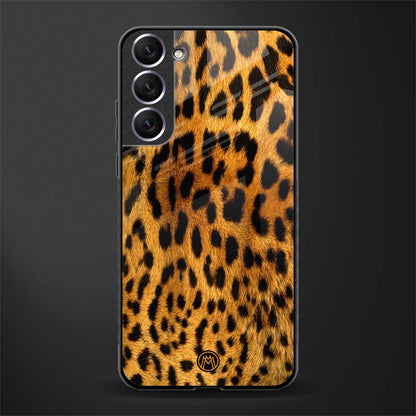 leopard fur glass case for samsung galaxy s21 plus image