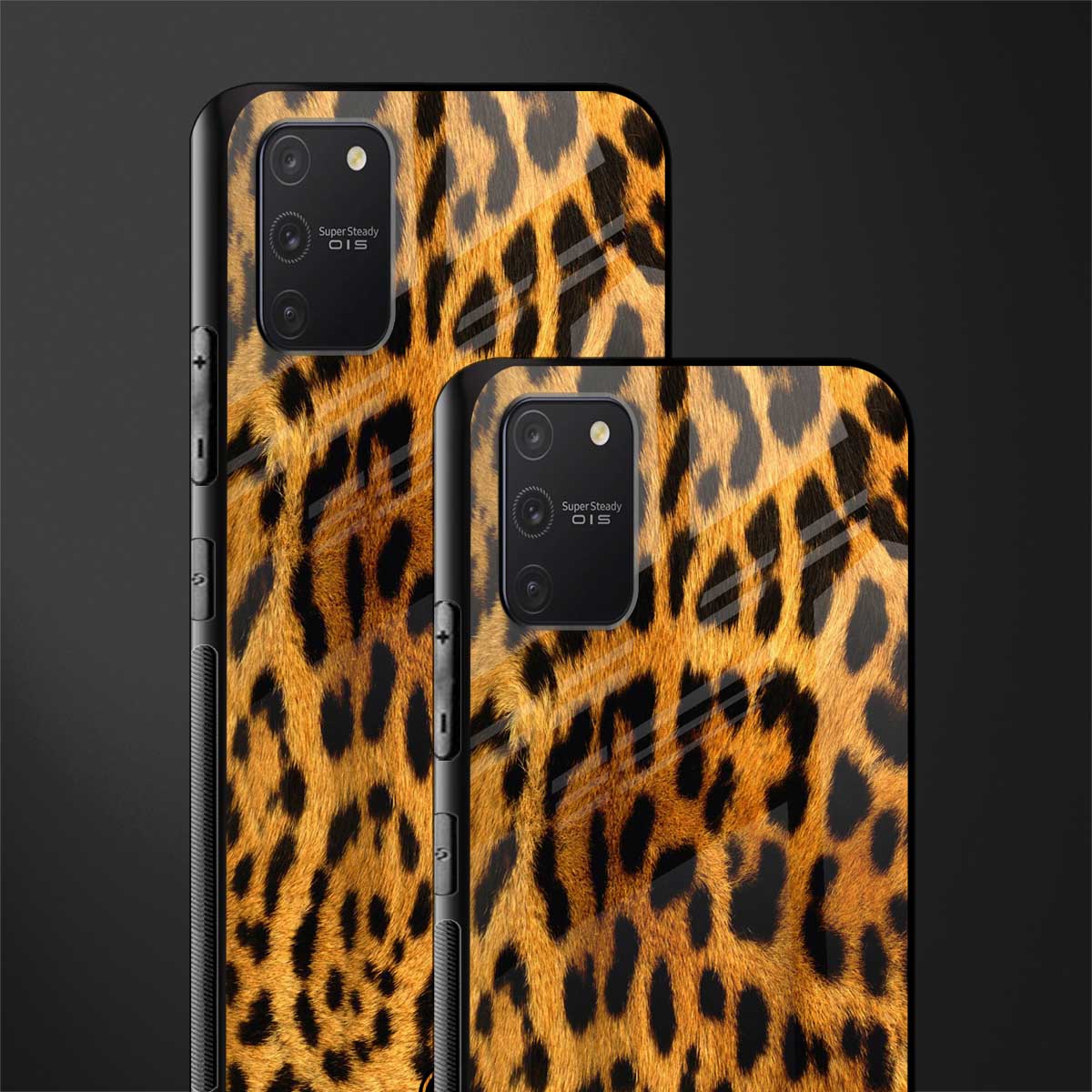 leopard fur glass case for samsung galaxy a91 image-2