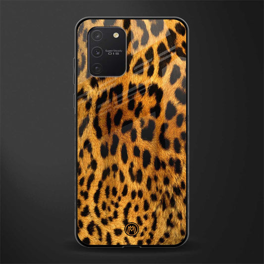 leopard fur glass case for samsung galaxy a91 image