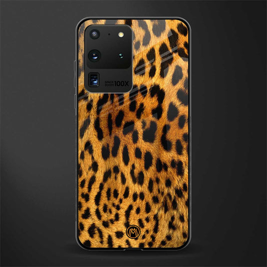 leopard fur glass case for samsung galaxy s20 ultra image