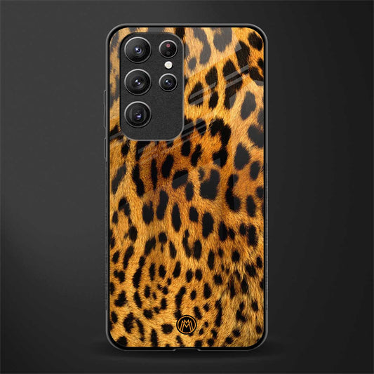 leopard fur glass case for samsung galaxy s22 ultra 5g image