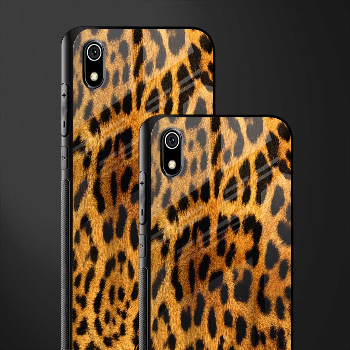 leopard fur glass case for redmi 7a image-2