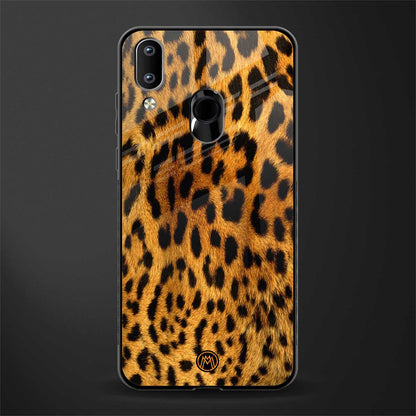 leopard fur glass case for vivo y91 image