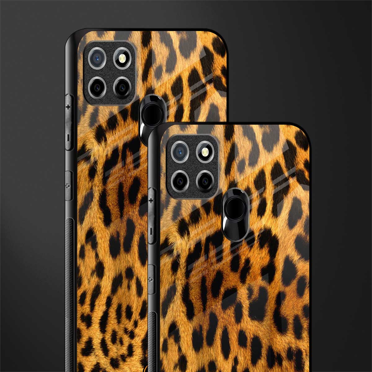 leopard fur glass case for realme narzo 30a image-2