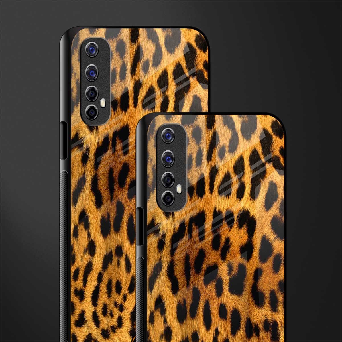 leopard fur glass case for realme 7 image-2