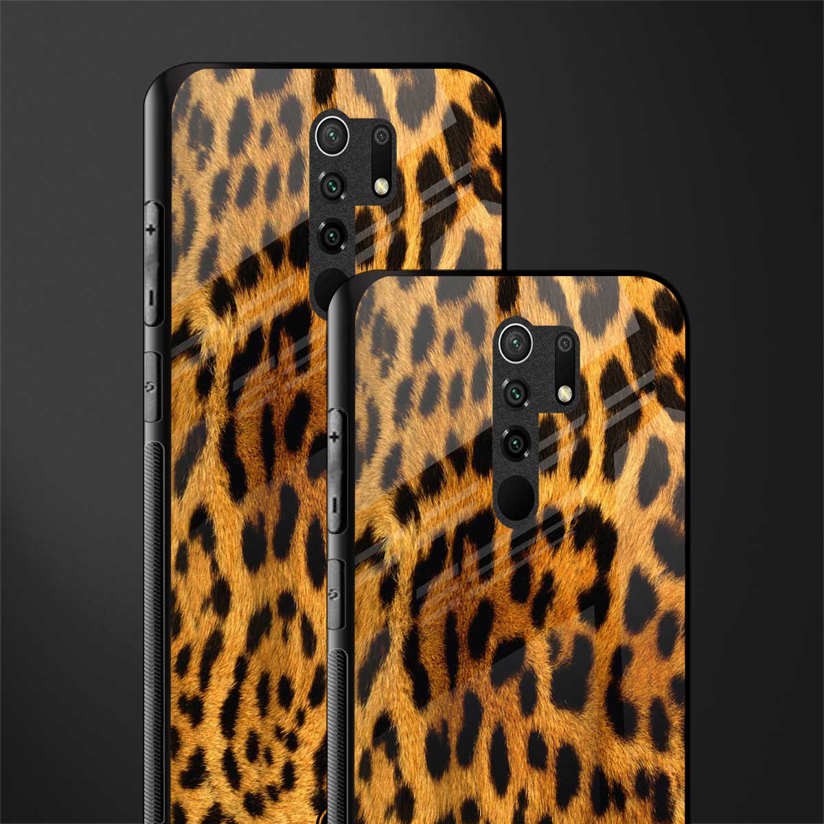 leopard fur glass case for redmi 9 prime image-2