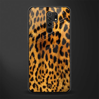 leopard fur glass case for redmi 9 prime image