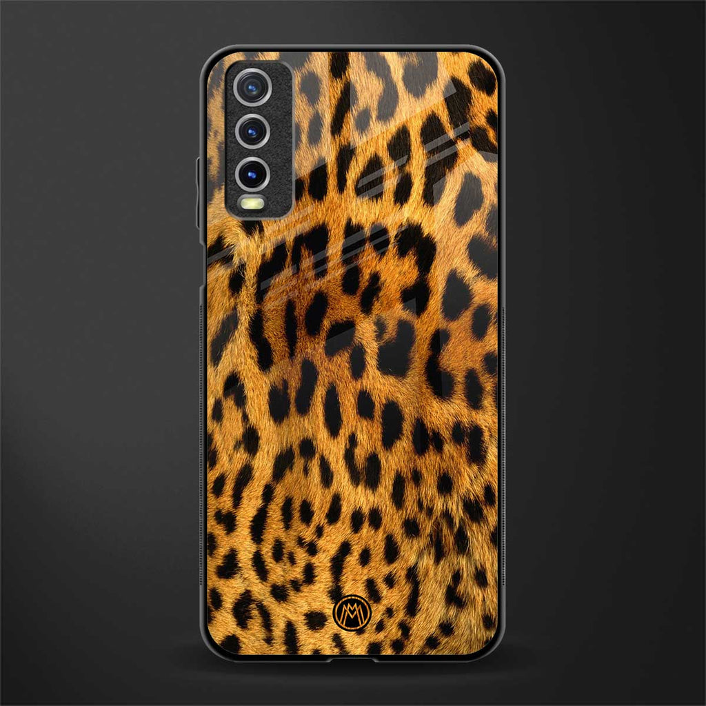leopard fur glass case for vivo y20i vivo y20t image
