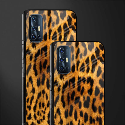 leopard fur glass case for vivo v17 image-2