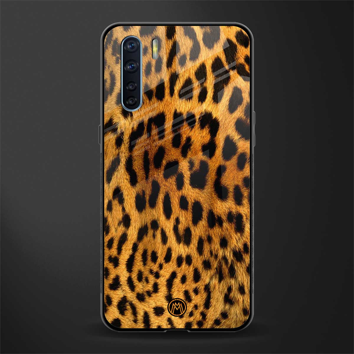 leopard fur glass case for oppo f15 image