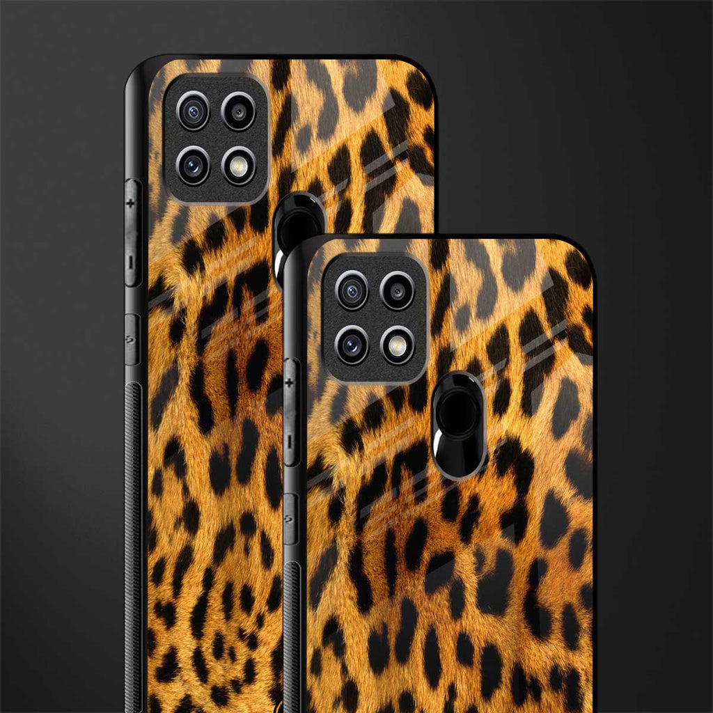 leopard fur glass case for oppo a15 image-2