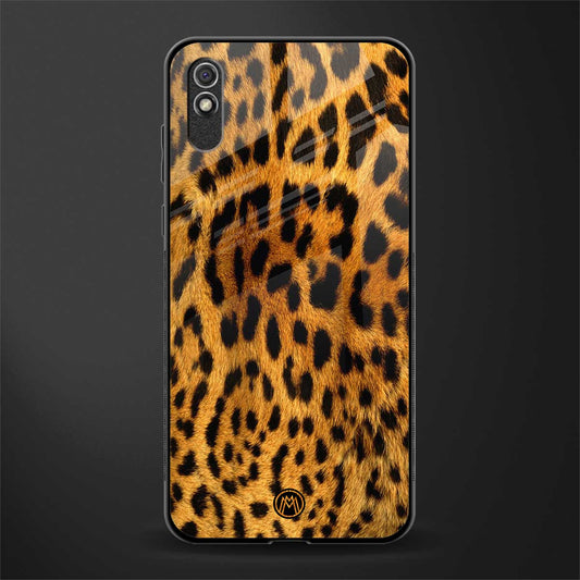 leopard fur glass case for redmi 9a image