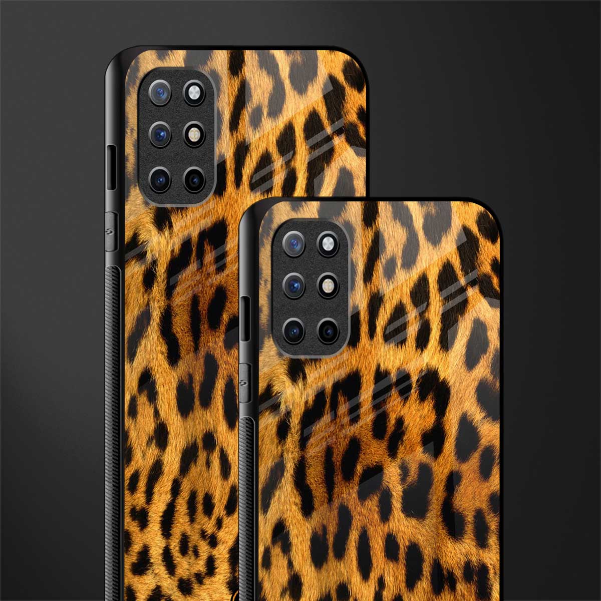 leopard fur glass case for oneplus 8t image-2